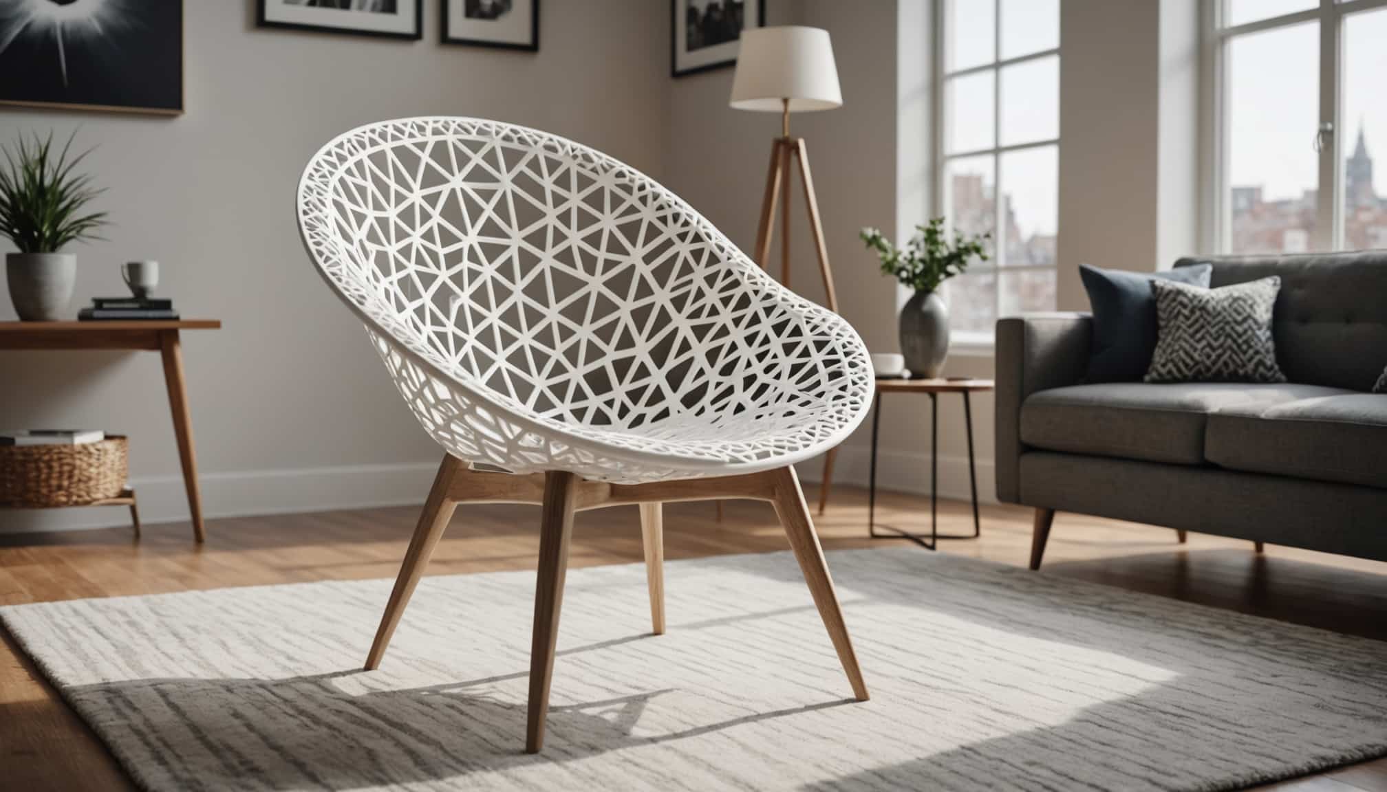 Mobilier moderne conçu avec technologie d'impression 3D