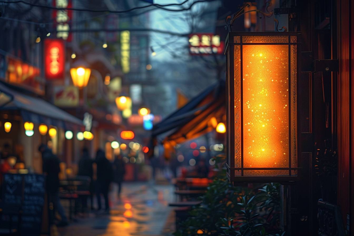 Enseigne lumineuse attrayante pour un bistrot  
Éclairage décoratif captivant pour un restaurant