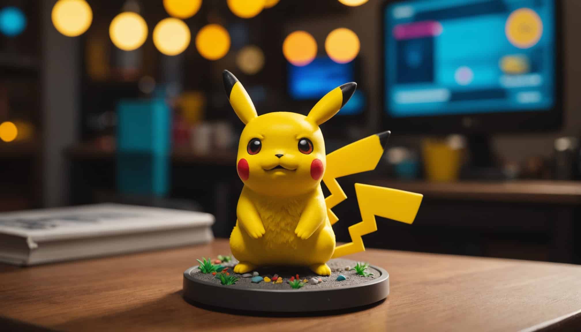 Pikachu et Bulbizarre modélisés en impression 3D  
Personnages Pokemon créés avec une imprimante 3D